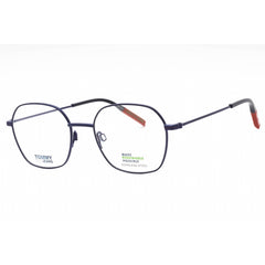 Tommy Hilfiger Men's Eyeglasses - Matte Blue Red Metal Square Frame | TJ 0014 WIR