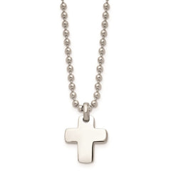 Stainless Steel Polished Cross Necklace