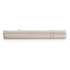 Stainless Steel Polished with CZ Tie Bar