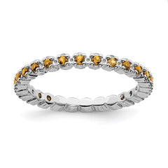 Sterling Silver Stackable Expressions Citrine Ring | QSK360