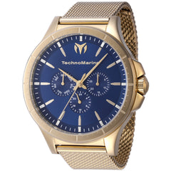 Technomarine Men's Watch - Moonsun Blue Dial Yellow Gold Mesh Bracelet | TM-822023