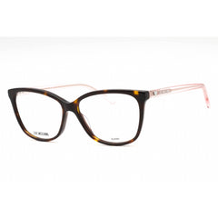 Moschino Love Women's Eyeglasses - Dark Havana Plastic Cat Eye Frame | MOL546 0086 00