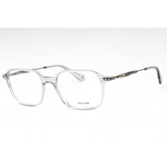 Police Unisex Eyeglasses - Transparent Grey Plastic Rectangular Frame | VPLE98 06S8