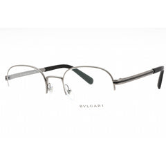 Bvlgari Men's Eyeglasses - Matte Gunmetal Metal Half Rim Oval Frame | 0BV1114 195