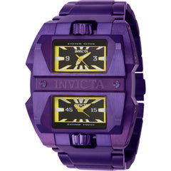 Invicta Men's Watch - Akula Dual Time Quartz Purple Stainless Steel Bracelet | 41711