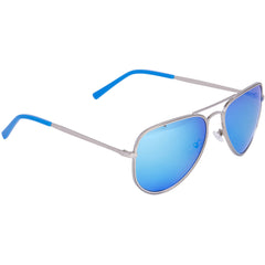 Invicta Unisex Sunglasses - Silver Copper Aviator Shape Frame Blue Lens | IEW055-03