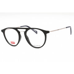 Levi's Men's Eyeglasses - Black Blue Plastic Oval Full Rim Frame | LV 1001 0D51 00