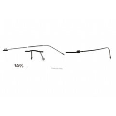 Hugo Boss Men's Eyeglasses - Matte Black Metal Round Rimless Frame | BOSS 1422 0003 00