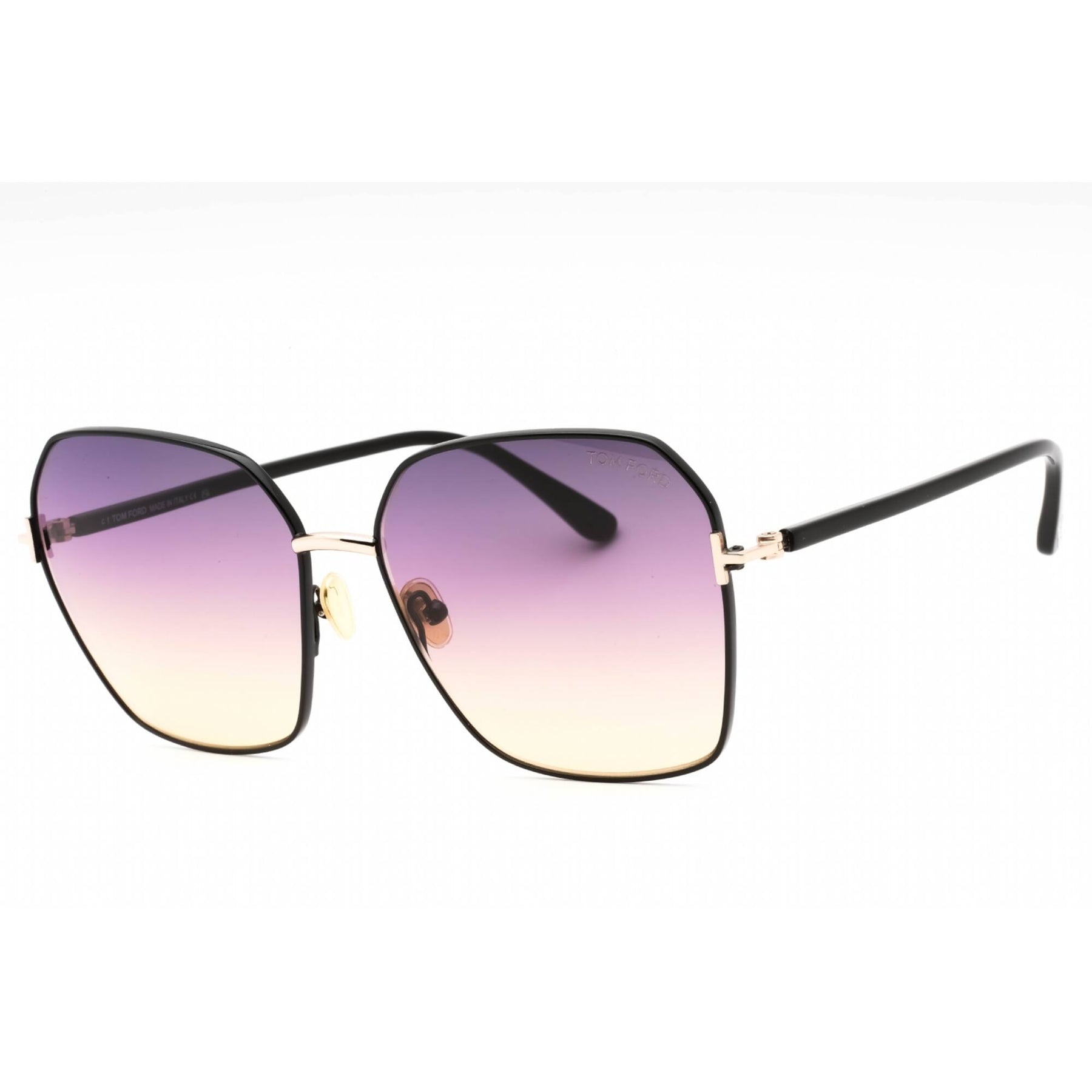 Tom Ford Women\'s Purple and Black Sunglasses Tom Ford Sunglasses Women Black Round purple Tinted FT1090  main image 2
