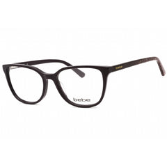 Bebe Women's Eyeglasses - Plum Acetate Full Rim Frame Clear Demo Lens | BB5201 500