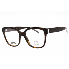 Hugo Boss Women's Eyeglasses - Havana Plastic Cat Eye Full Rim | BOSS 1456 0086 00