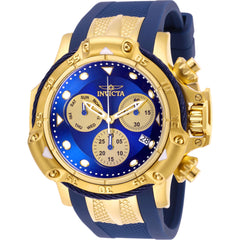 Invicta Men's Dive Watch - Quartz Chronograph Yellow Gold and Blue Strap | 26966