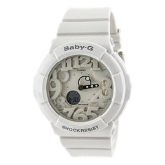 Casio Women's Baby-G White Resin Ana-Digi Black Resin Alarm World Timer Watch | BGA131-7B