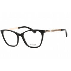 Guess Women's Eyeglasses - Shiny Black Plastic Cat Eye Full Rim Frame | GU2882 001