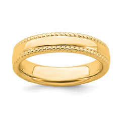 Sterling Silver Stackable Expressions Gold-plated Ring | QSK310