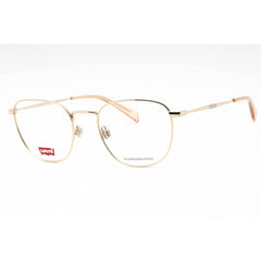 Levi's Unisex Eyeglasses - Light Gold Metal Full Rim Square Frame | LV 1061 03YG 00