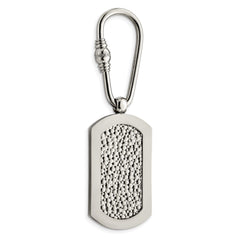Titanium Pebble Textured Key Ring