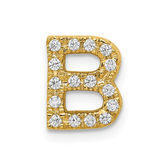 14k Diamond Initial B Charm