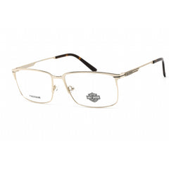 Harley Davidson Men's Eyeglasses - Pale Gold Metal Rectangular Frame | HD9016 032