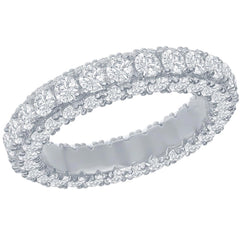 Classic Women's Triple Row CZ Eternity Band - W-2511