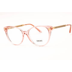 Versace Women's Eyeglasses - Transparent Pink Acetate Full Rim Frame | 0VE3353 5323