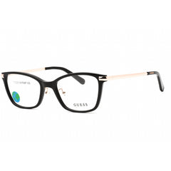 Guess Women's Eyeglasses - Shiny Black Plastic Cat Eye Full Rim Frame | GU2890-D 001