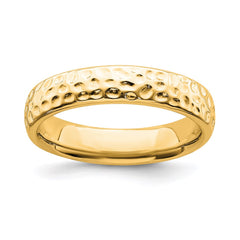 Sterling Silver Stackable Expressions Gold-plated Ring | QSK286