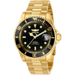 Invicta Men's Watch - Pro Diver Automatic Black Dial Yellow Gold Bracelet | 8929OB