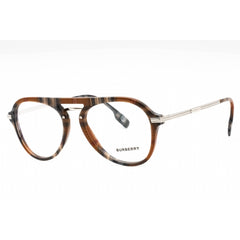 Burberry Men's Eyeglasses - Check Brown Plastic Full Rim Aviator Frame | 0BE2377 3966