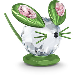 Swarovski Figurine - Dulcis Large Green Crystals and Lacquered Metal Mouse | 5619214