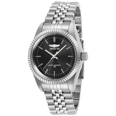 Invicta Women's Quartz Watch - Specialty Black Dial Silver Bracelet | 29395