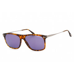 Tom Ford Women's Sunglasses - Red Havana Acetate Square Frame Blue Lens | FT0588 54V