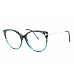 Tom Ford Women's Eyeglasses - Teal Havana Cat Eye Plastic Frame | FT5770-B 056