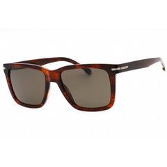 Hugo Boss Men's Sunglasses - Brown Horn Rectangular Full Rim | BOSS 1598/S 0EX4 IR