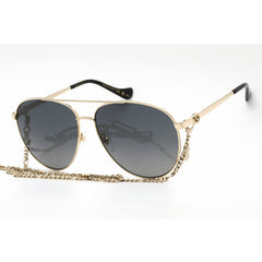Gucci Women's Sunglasses - Gold Metal Aviator Full Rim Frame Grey Lens | GG1088S 001