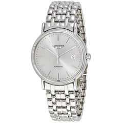 Longines Men's Watch - Presence Silver Tone Dial Stainless Steel Bracelet | L49214726