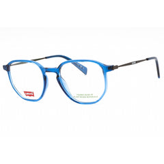 Levi's Unisex Eyeglasses - Blue Plastic Full Rim Geometric Frame | LV 1058 0PJP 00