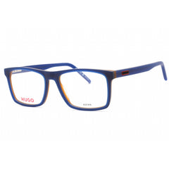 Hugo Men's Eyeglasses - Blue Yellow Plastic Rectangular Shape Frame | HG 1198 0DCD 00