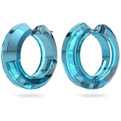 Swarovski Women's Hoop Earrings - Lucent Blue Aluminum and Crystals | 5629220