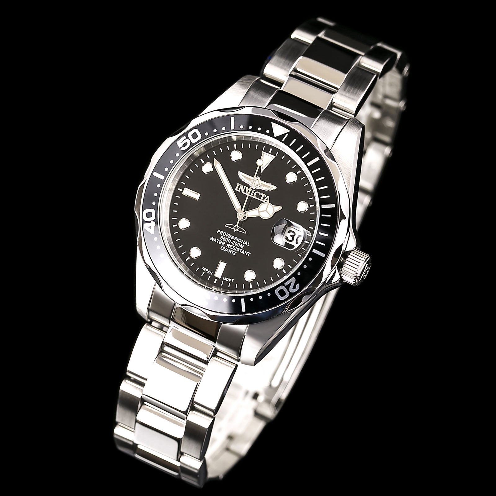 その他 INVICTA Pro Diver IN-8932 Men's Stainless Steel Black Dial Watch Invicta Men's Stainless Steel Quartz Watch - Pro Diver Black Dial