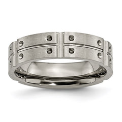 Titanium 6mm Brushed and Polished Band | TB319