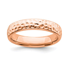 Sterling Silver Stackable Expressions Pink-plated Ring | QSK288
