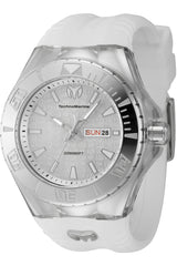 Technomarine Men's Watch - Cruise Monogram Silver Tone Dial White Strap | TM-122008