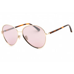 Tom Ford Women's Sunglasses - Gold Plastic Aviator Shape Full Rim Frame | FT1028 32Z