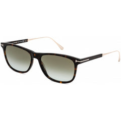 Tom Ford Men's Sunglasses - Dark Havana Plastic Rectangular Shape Frame | FT0813 52G