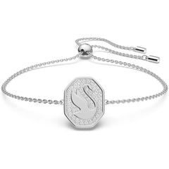 Swarovski Women's Bracelet - Signum Swan Rhodium Plated White Crystal | 5621099
