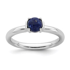 Sterling Silver Stackable Expressions Polished Blue Lapis Ring | QSK620