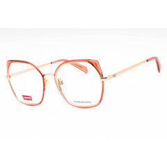 Levi's Women's Eyeglasses - Pink Metal Full Rim Cat Eye Shape Frame | LV 1051 035J 00