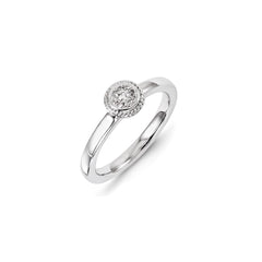 Sterling Silver Stackable Expressions Diamond Round Ring | QSK1079