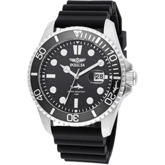 Invicta Men's Watch - Pro Diver Rotating Bezel Black Dial Silicone Strap | 47161
